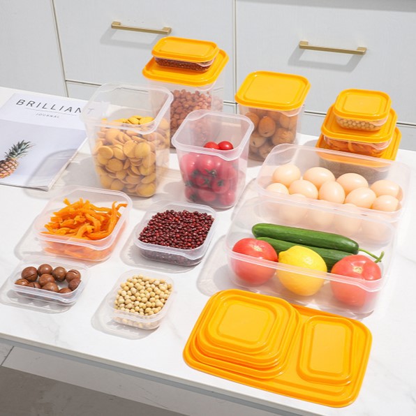 17PCs sealed Crisper refrigerator plastic