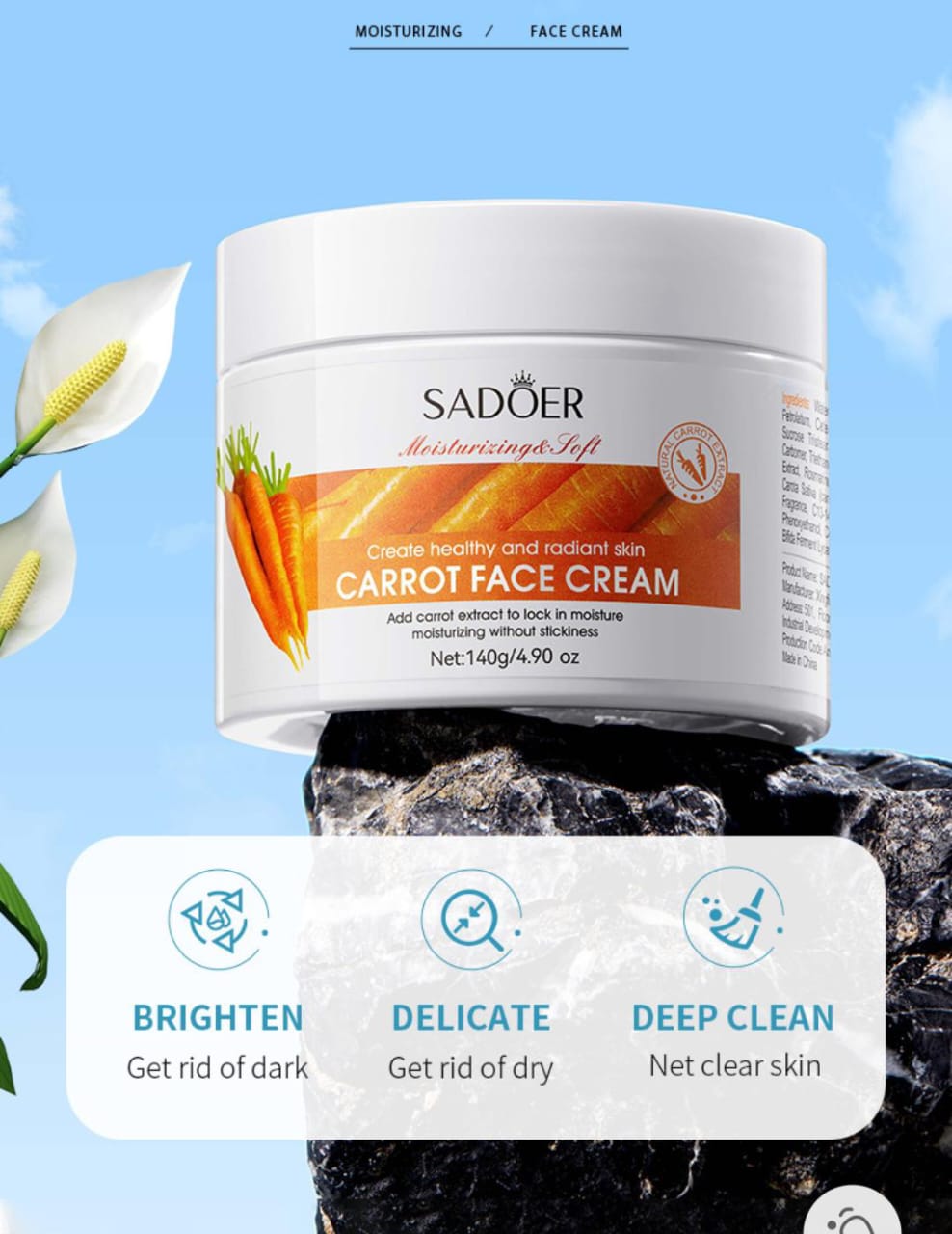 Carrot face cream