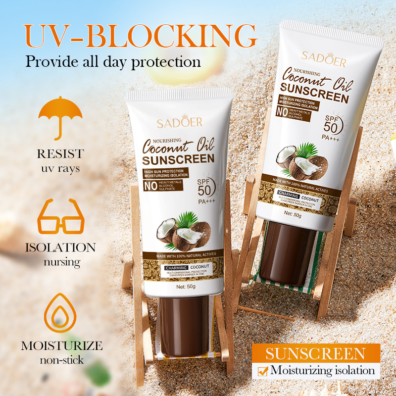 Coconut sunscreen protection cream