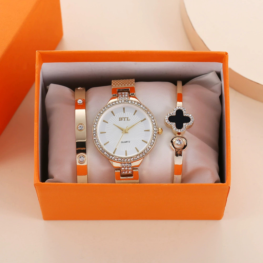 Steel female watch set