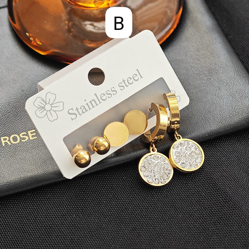 Titanium Steel Earrings Set